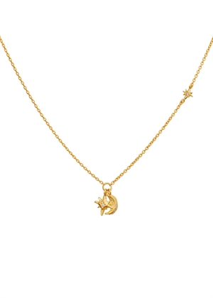 Erica Necklace Forgyldt Maanesten 